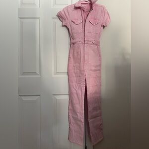 Good American Pink Utility Jumpsuit